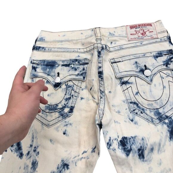 True Religion Jeans Size 32 STRAIGHT WITH FLAP - Picture 5 of 16